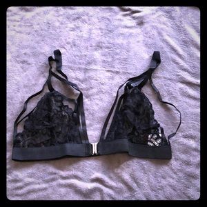 Black lace bra